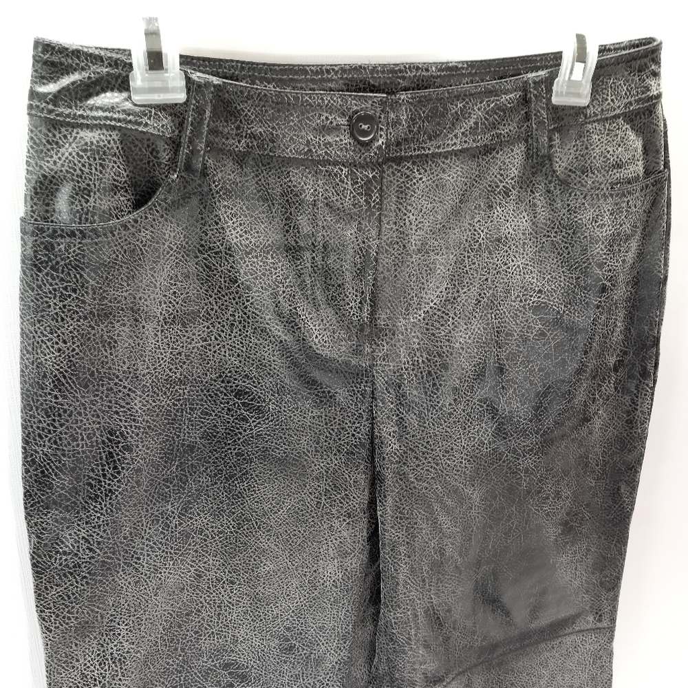 Faux Leather Pants Erin London Black & Grey Sz10